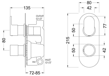 Reign Twin Thermostatic Shower Valve