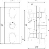 Reign Triple Thermostatic Shower Valve With Diverter