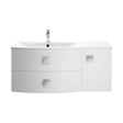 Hudson Reed Sarenna 1000mm Wall Hung Left Hand 2 Drawer 1 Door Vanity Unit With Polymarble Basin