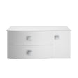 Hudson Reed Sarenna 1000mm Moon White Wall Hung Vanity Unit With White Marble Top