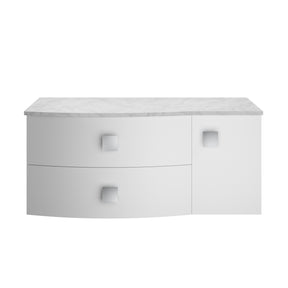 Hudson Reed Sarenna 1000mm Left Hand Wall Hung Vanity Unit With Grey Marble Top