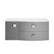 Hudson Reed Sarenna 1000mm Wall Hung Right Hand 2 Drawer 1 Door Vanity Unit With White Marble Top