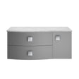 Hudson Reed Sarenna 1000mm Wall Hung Left Hand 2 Drawer 1 Door Vanity Unit With Grey Marble Top