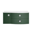 Hudson Reed Sarenna 1000mm Wall Hung Right Hand 2 Drawer 1 Door Vanity Unit With White Marble Top