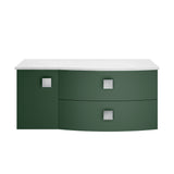 Hudson Reed Sarenna 1000mm Wall Hung Right Hand 2 Drawer 1 Door Vanity Unit With White Marble Top