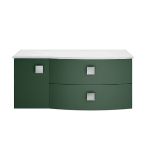 Hudson Reed Sarenna 1000mm Wall Hung Right Hand 2 Drawer 1 Door Vanity Unit With White Marble Top