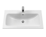Bexley Floor Standing 1 Drawer Vanity & 1 Tap Hole Stone Basin, 800mm - Pure White