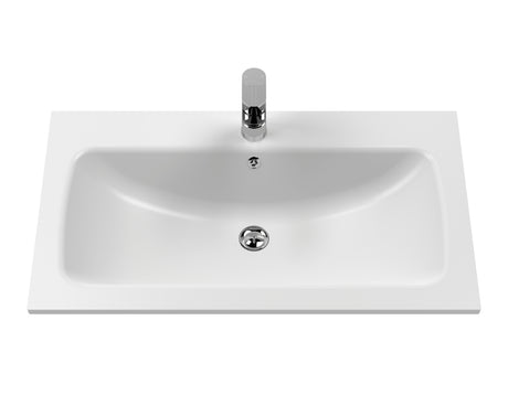 Bexley Floor Standing 1 Drawer Vanity & 1 Tap Hole Stone Basin, 800mm - Indigo Blue