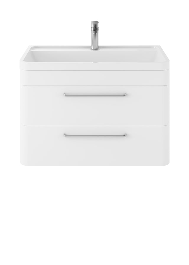 Hudson Reed Solar 800mm Wall Hung Vanity Unit With Polymarble Basin