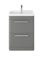 Hudson Reed Solar 600mm Floor Standing 2 Drawer Vanity Unit With Ceramic Basin