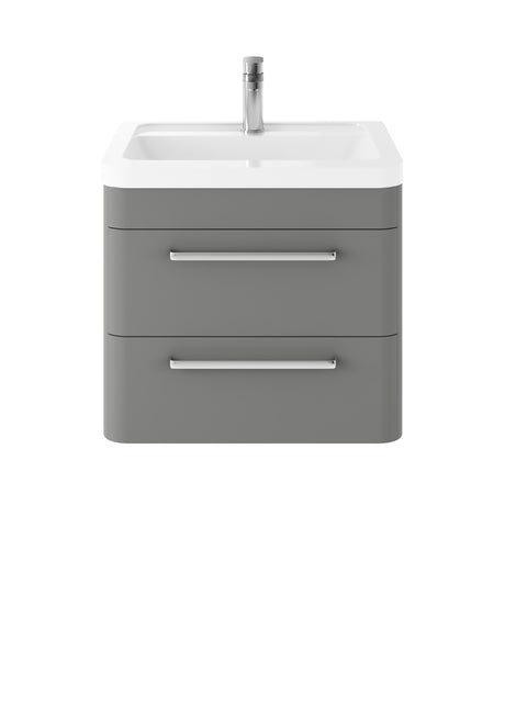 Hudson Reed Solar 600mm Wall Hung 2 Drawer Vanity Unit With Ceramic Basin