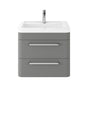Hudson Reed Solar 600mm Wall Hung 2 Drawer Vanity Unit With Ceramic Basin