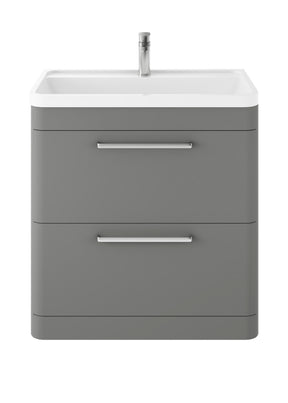 Hudson Reed Solar 800mm Floor Standing 2 Drawer Vanity Unit With Polymarble Basin