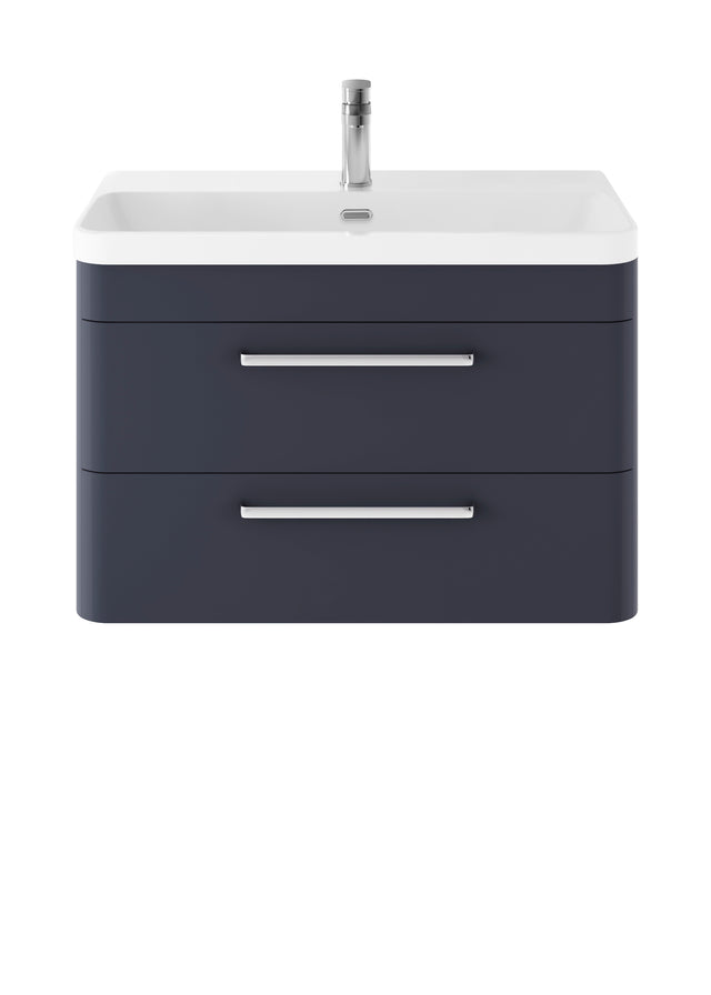 Hudson Reed Solar 810mm Wall Hung 2 Drawer Vanity Unit With Ceramic Basin