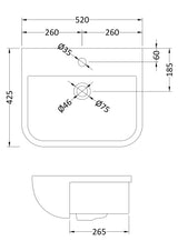 Furniture Ceramics Fossil Semi Recessed Basin