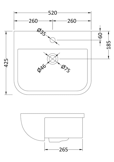 Furniture Ceramics Fossil Semi Recessed Basin