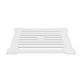 Square Shower Waste With White Top