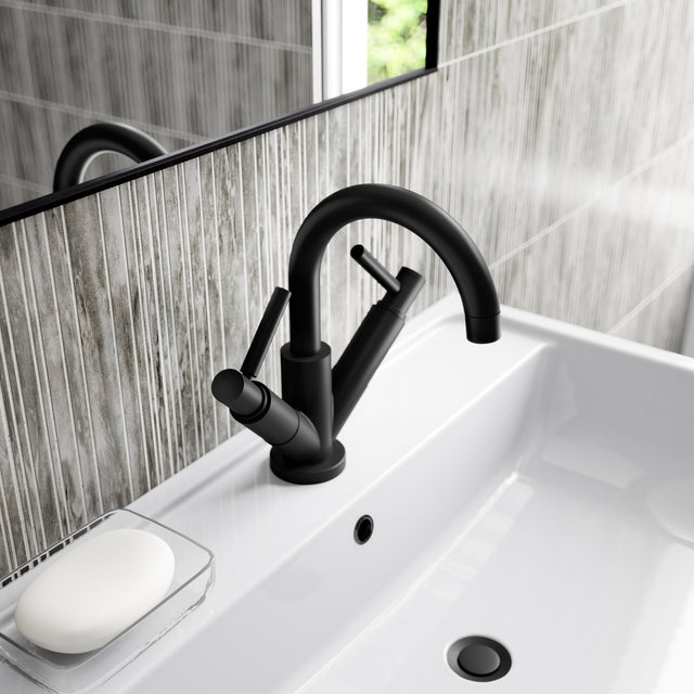 Tec Lever Mono Basin Mixer Matt Black