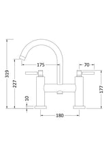 Tec Lever Bath Filler Matt Black