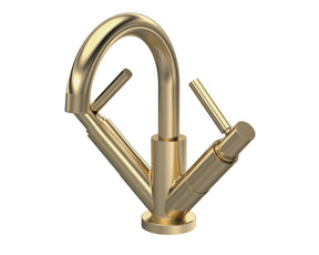 Tec Lever Mono Basin Mixer Brushed Brass