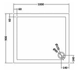 Rectangular Slimline Shower Tray 1000 x 900mm