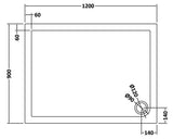 Rectangular Slimline Shower Tray 1200 x 900mm