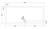 Rectangular Slimline Shower Tray 1700 x 760mm