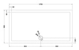 Rectangular Slimline Shower Tray 1700 x 900mm