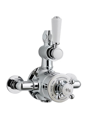 White Topaz Twin Thermostatic Shower Valve