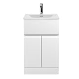 Hudson Reed Urban 500mm Floor Standing 2 Door 1 Drawer Vanity Unit With Curved Basin
