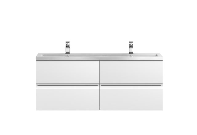 Hudson Reed Urban 1200mm Wall Hung Vanity Unit With Double Ceramic Basin