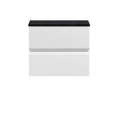 Hudson Reed Urban 600mm Satin White Wall Hung Vanity Unit With Soft Close Drawers With Laminate Worktop