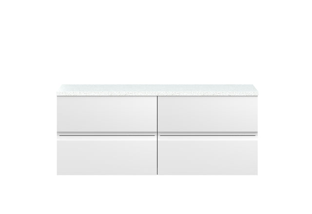 Hudson Reed Urban 1200mm Wall Hung 4-Drawer Unit With Laminate Worktop