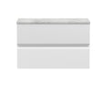 Hudson Reed Urban 800mm Satin White Wall Hung 2 Drawer Vanity Unit With Laminate Worktop