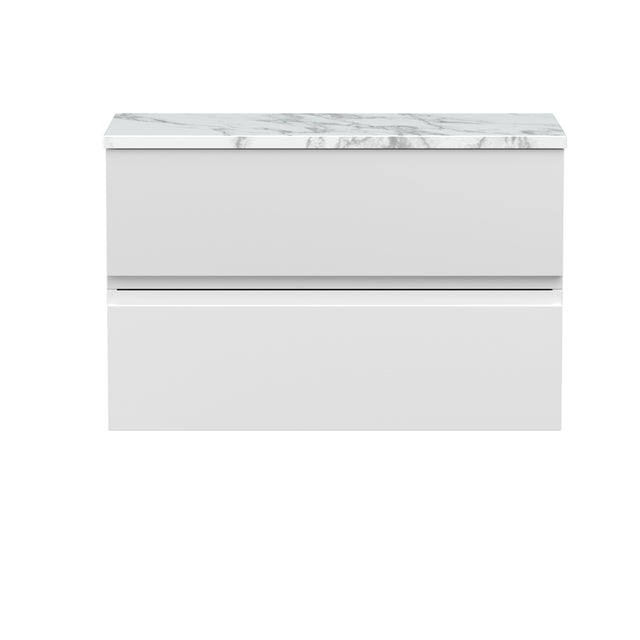 Hudson Reed Urban 800mm Wall Hung 2-Drawer Unit With Laminate Worktop