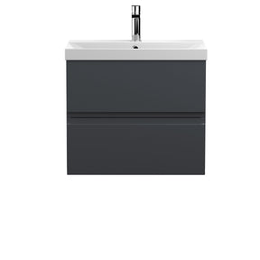 Hudson Reed Urban 600mm Wall Hung 2 Drawer Soft-Close Vanity Unit With Ceramic Basin