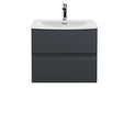 Hudson Reed Urban 600mm Wall Hung 2 Drawer Vanity Unit With Ceramic Basin