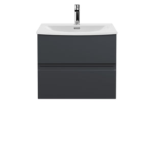 Hudson Reed Urban 600mm Wall Hung 2 Drawer Vanity Unit With Ceramic Basin