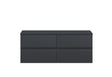 Hudson Reed Urban 1205mm Soft Black Wall Hung 4 Drawer Vanity Unit With Worktop