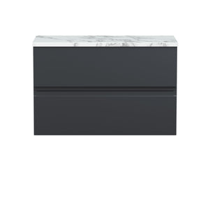 Hudson Reed Urban 800mm Wall Hung 2-Drawer Unit With Laminate Worktop