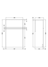 Urban Floor Standing WC Unit 500mm