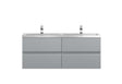 Hudson Reed Urban 1200mm Wall Hung 4-Drawer Vanity Unit With Double Polymarble Basin