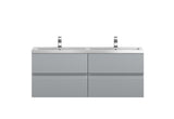 Hudson Reed Urban 1200mm Wall Hung 4-Drawer Vanity Unit With Double Polymarble Basin