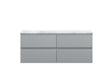 Hudson Reed Urban 1200mm Satin Grey Wall Hung 4-Drawer Unit With Laminate Worktop
