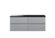 Hudson Reed Urban 1205mm Satin Grey Wall Hung 4-Drawer Vanity Unit With Laminate Worktop