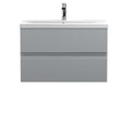 Hudson Reed Urban 800mm Wall Hung 2 Drawer Vanity Unit with Mid-Edge Basin