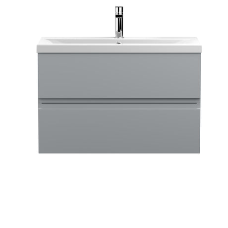 Hudson Reed Urban 800mm Wall Hung 2 Drawer Vanity Unit with Mid-Edge Basin
