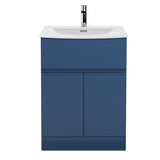 Hudson Reed Urban 600mm Satin Blue Vanity Unit With Basin