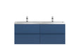 Hudson Reed Urban 1200mm Satin Blue Wall Hung 4-Drawer Vanity Unit With Double Ceramic Basin