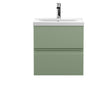 Urban 500mm Wall Hung 2-Drawer Unit and Mid-Edge Basin 1 Tap Hole